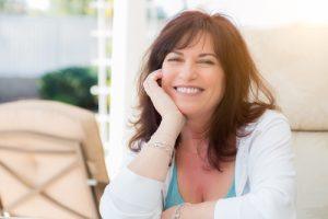 older woman smiling